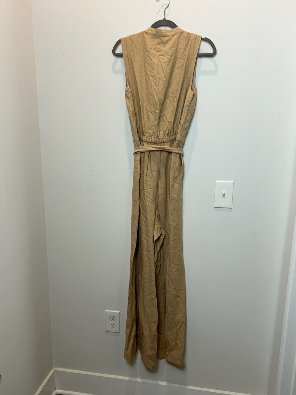 Ann Taylor Sandstone Sleeveless Wide-Leg Jumpsuit - Picture 4 of 7